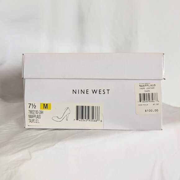 NINE WEST Taupe Applaud Almond Toe Pumps Women's Size 7.5 - Picture 7 of 7